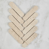 Cove Tiles Dalia Honed Herringbone Travertine Mosaic Tile