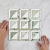 Cove Tiles Naima Green Stone Marble Mosaic Tile