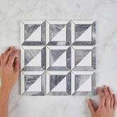 Cove Tiles Naima Grey Stone Marble Mosaic Tile