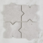 Cove Tiles Apollo Grey Star &amp; Cross Travertine Mosaic Tile