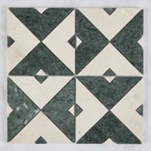 Cove Tiles Samira Cream &amp; Green Marble Mosaic Tile