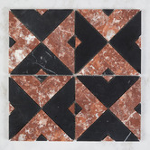 Cove Tiles Samira Tuscan Red &amp; Black Marble Mosaic Tile