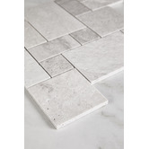 Cove Tiles Soline Tumbled Grey French Pattern Travertine Mosaic Tile