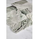 Cove Tiles Nassah Honed Green Marble Mosaic Tile