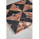 Cove Tiles Samira Tuscan Red &amp; Black Marble Mosaic Tile