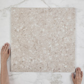 Cove Tiles Hadfair 600 x 600mm Beige Terrazzo Look Porcelain Tile
