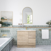 Cove Tiles Hadfair 298 x 600mm Silver Terrazzo Look Porcelain Tile