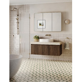 Cove Tiles Laila Cream &amp; Green Marble Mosaic Tile