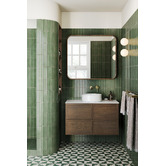 Cove Tiles Samira Cream &amp; Green Marble Mosaic Tile