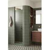 Cove Tiles Samira Cream &amp; Green Marble Mosaic Tile