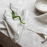 Rendr Striped Classic European Linen Table Napkins