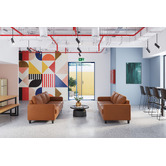 Armada Commercial Loise 3 Seater Faux Leather Sofa