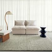 Daisie Rug Studio Light Grey Theron Hand-Woven Wool-Blend Rug