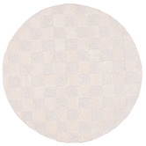 Daisie Rug Studio Cream Jovara  Checkered Round Rug