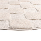 Daisie Rug Studio Cream Jovara  Checkered Round Rug