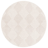 Daisie Rug Studio Cream Jovara Checkered Round Rug