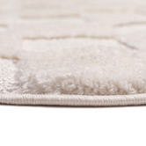 Daisie Rug Studio Cream Jovara  Checkered Round Rug