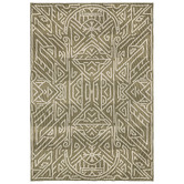 Daisie Rug Studio Green Erinome Machine Washable Indoor/Outdoor Rug