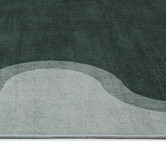 Daisie Rug Studio Dark Green Pierre Machine Washable Rug