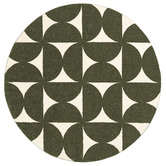 Daisie Rug Studio Green Alure Machine Washable Round Rug
