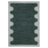 Daisie Rug Studio Dark Green Pierre Machine Washable Rug