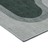Daisie Rug Studio Dark Green Pierre Machine Washable Rug