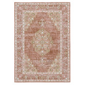Daisie Rug Studio Terracotta Salem Medallion Machine Washable Rug