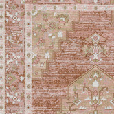 Daisie Rug Studio Terracotta Salem Medallion Machine Washable Rug