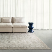 Daisie Rug Studio Grey Roseburg Traditional Machine Washable Rug