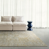 Daisie Rug Studio Grey Corvallis Traditional Machine Washable Rug