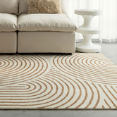Daisie Rug Studio Cream Alure Machine Washable Rug