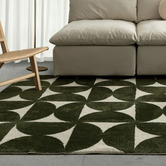 Daisie Rug Studio Green Alure Machine Washable Rug