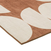 Daisie Rug Studio Terracotta &amp; Ivory Kaelix Machine Washable Rug
