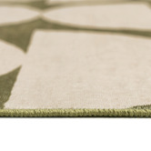 Daisie Rug Studio Green &amp; Beige Kaelix Machine Washable Rug