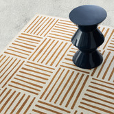 Daisie Rug Studio Mustard Naila Machine Washable Indoor/Outdoor Rug