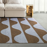 Daisie Rug Studio Brown &amp; Blue Keoni Machine Washable Indoor/Outdoor Rug