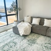 Daisie Rug Studio Green Kallista Machine Washable Rug