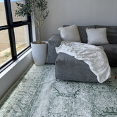 Daisie Rug Studio Green Kallista Machine Washable Rug