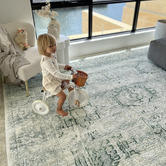 Daisie Rug Studio Green Kallista Machine Washable Rug