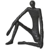 Prairie &amp; Home Man Sitting Aluminium Sculpture