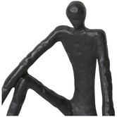 Prairie &amp; Home Man Sitting Aluminium Sculpture