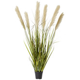 Prairie &amp; Home 120cm Potted Faux Pampas Grass