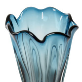 Prairie &amp; Home 40cm Blue Renee Glass Vase
