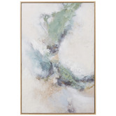 Prairie &amp; Home Green Murky Hand Framed Canvas Wall Art