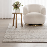 Darren Palmer Oatmeal Paperbark Hand-Woven Wool-Blend Rug