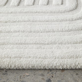 Darren Palmer Ivory Zen Hand-Tufted Wool-Blend Rug
