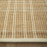 Darren Palmer Sandstone Plaid Jute &amp; Cotton Runner