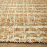 Darren Palmer Sandstone Plaid Jute &amp; Cotton Runner