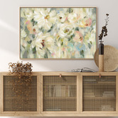 The Native Collection Expressive Pale Floral Printed Wall Art