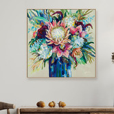 The Native Collection Warm Gray Marias Bouquet Printed Wall Art